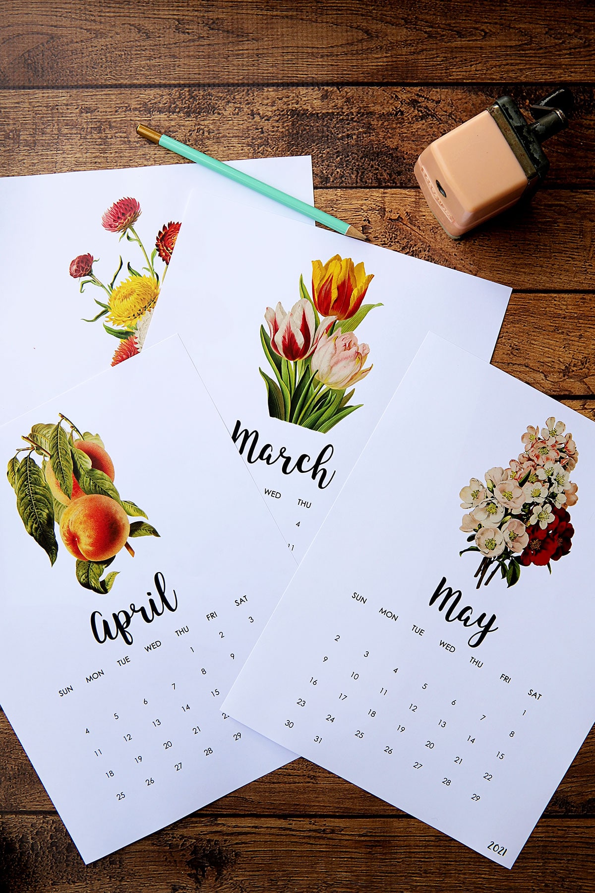 free printable calendar pages