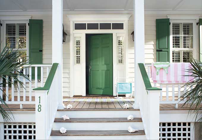 Benjamin Moore Green Meadows paint - favorite front door paint colors
