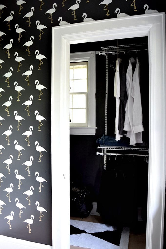 Flamingo wall stencils from Houseologie