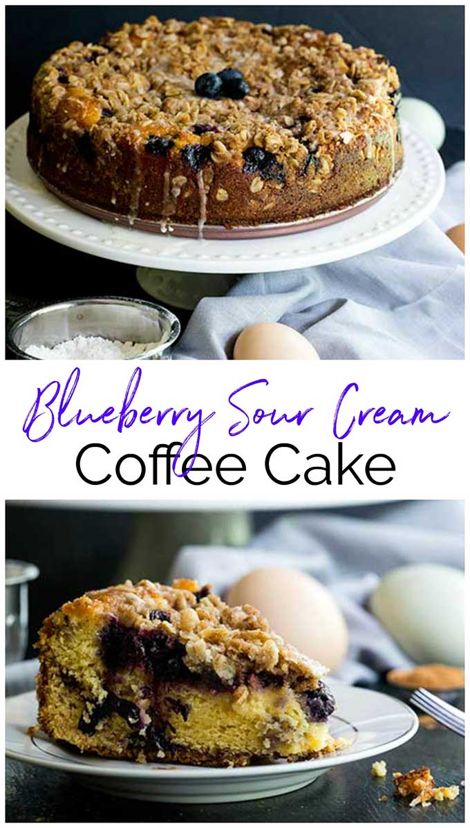 This moist and yummy blueberry coffee cake recipe is full of delicious fresh blueberries with a crumbly streusel topping. A perfect dessert for summer parties and 4th of July picnics! 