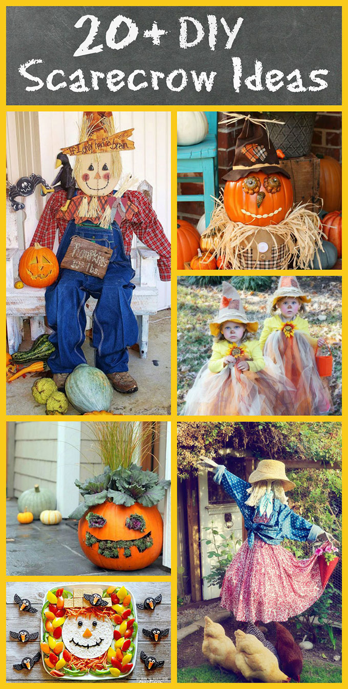 Over 20 scarecrow ideas for your fall home decor. Scarecrows are not just for the garden anymore! 