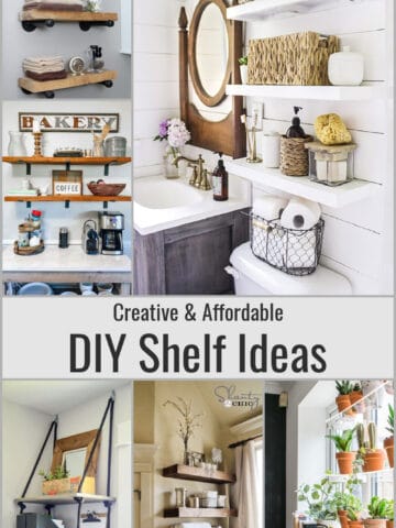 Learn how to make these stylish and budget-friendly DIY shelving projects in your own home. Easy step-by-step instructions to guide you through the process to create a more organized home this weekend.
