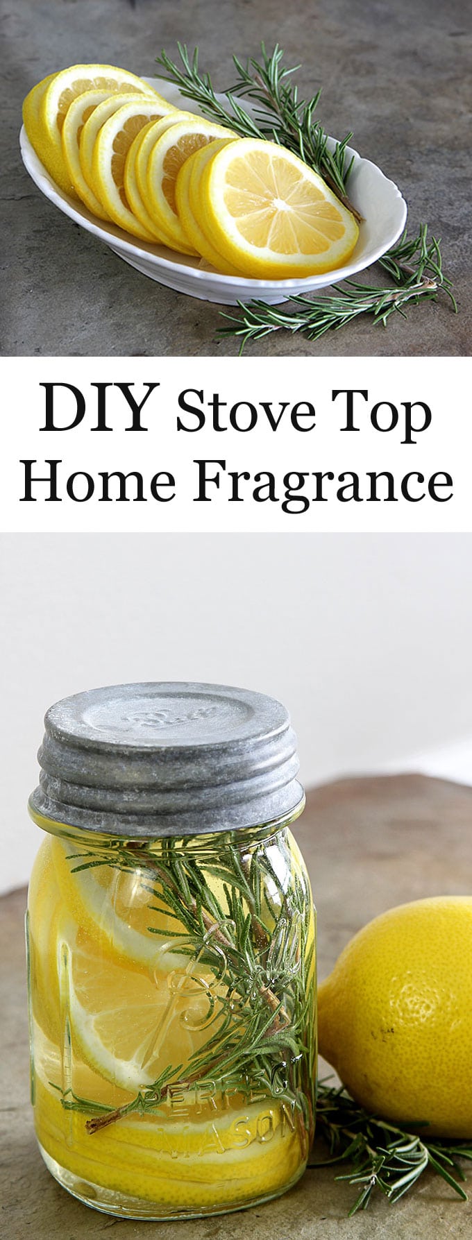 Learn how to make a DIY Stove Top Home Fragrance with just a few ingredients. A quick and easy potpourri recipe to make your home smell fresh and cozy! #homefragrances #roomscent #diyproject #diy #allnatural #potpourri 