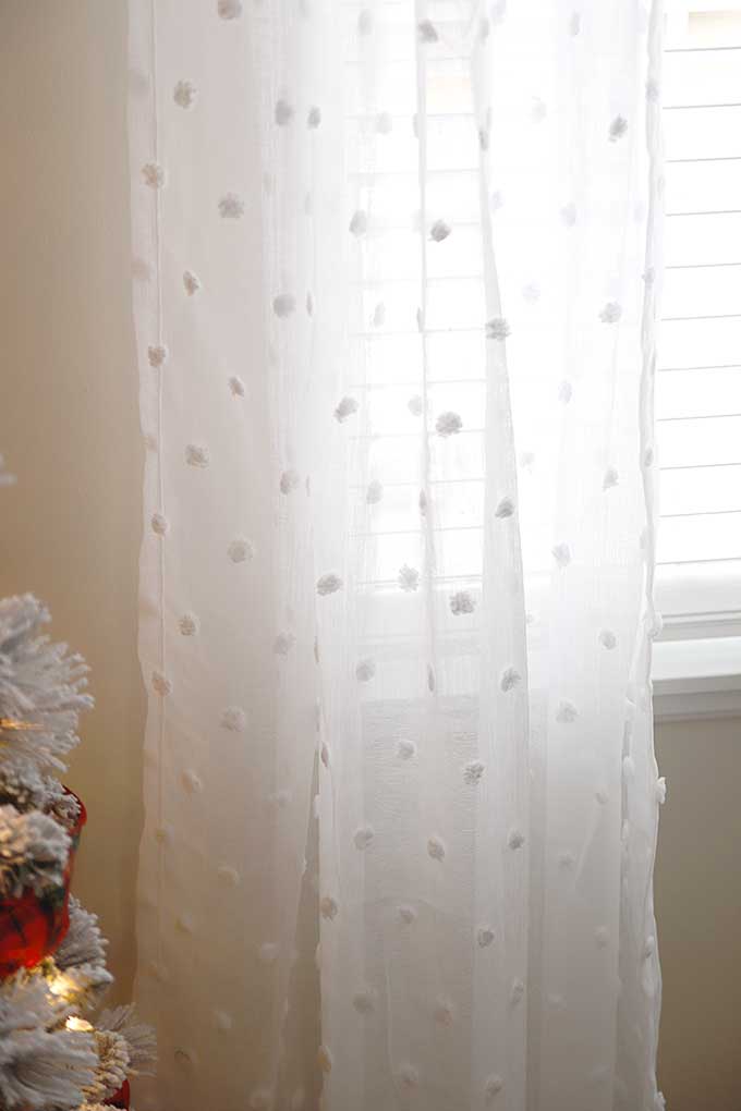 Sheer dotted curtains