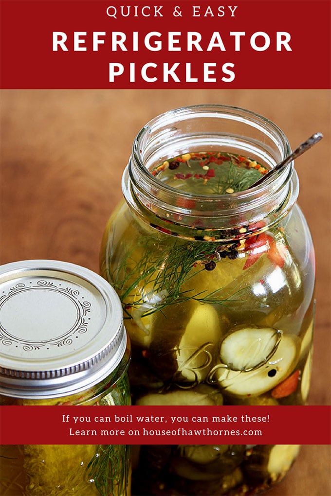 This easy to make Refrigerator Pickle Recipes is a great way to use extra vegetables from the garden. Homemade crisp and delicious pickles with no "real" canning skills required.