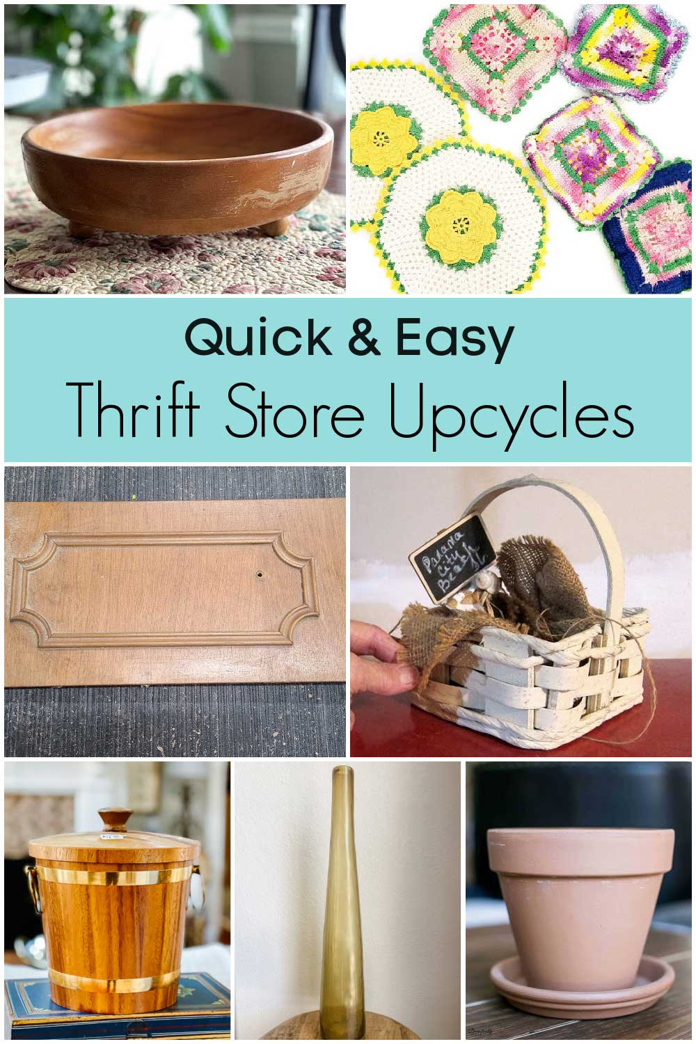 Items from the thrift store to upcycle for home decor