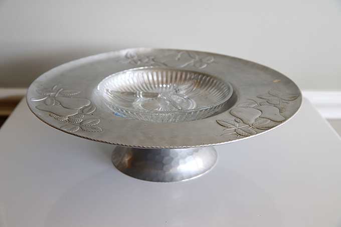 Mid-century modern forged aluminum serving tray by Everlast