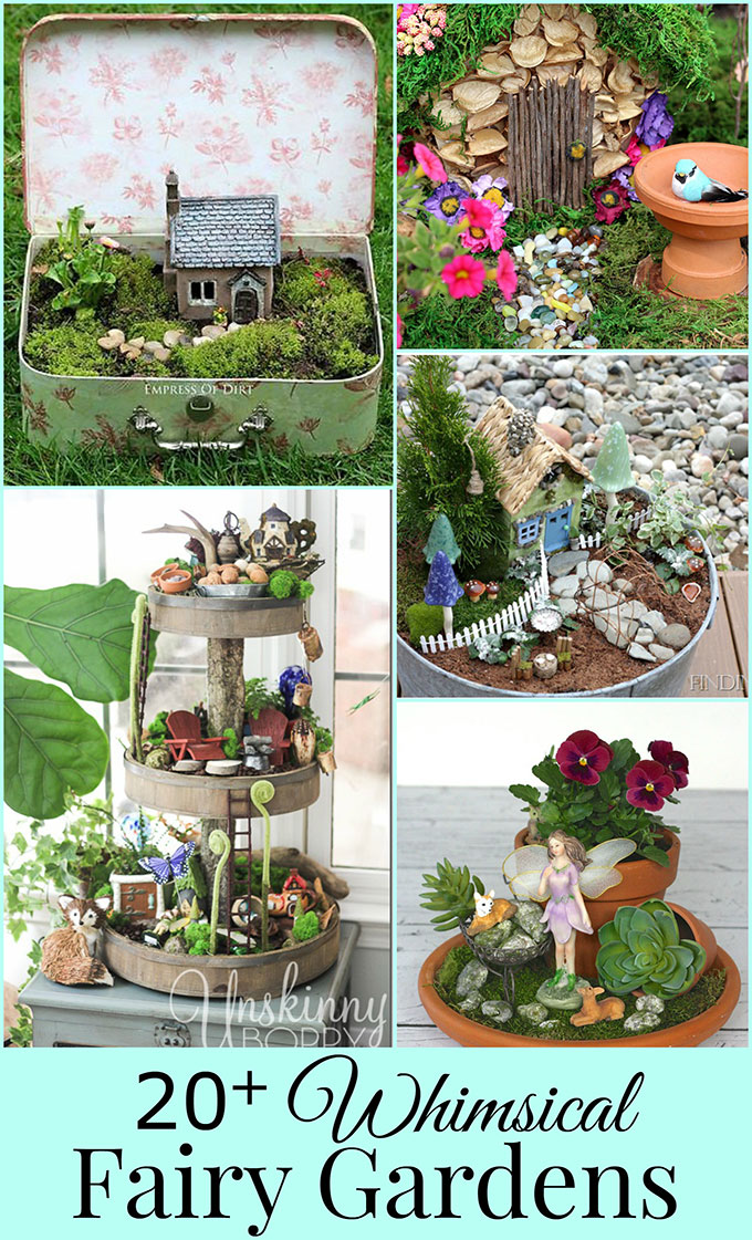 TONS of DIY fairy garden ideas including many unique and easy to make miniature fairy garden accessories!