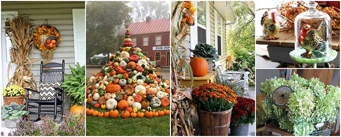 Fall decor including outdoor fall decorations and DIY fall decor ideas!