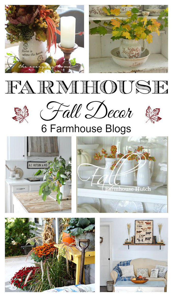 6 blogs full of FALL FARMHOUSE decorating ideas. Lots of inspiration for fall for the farmhouse, vintage or eclectic decor lover.