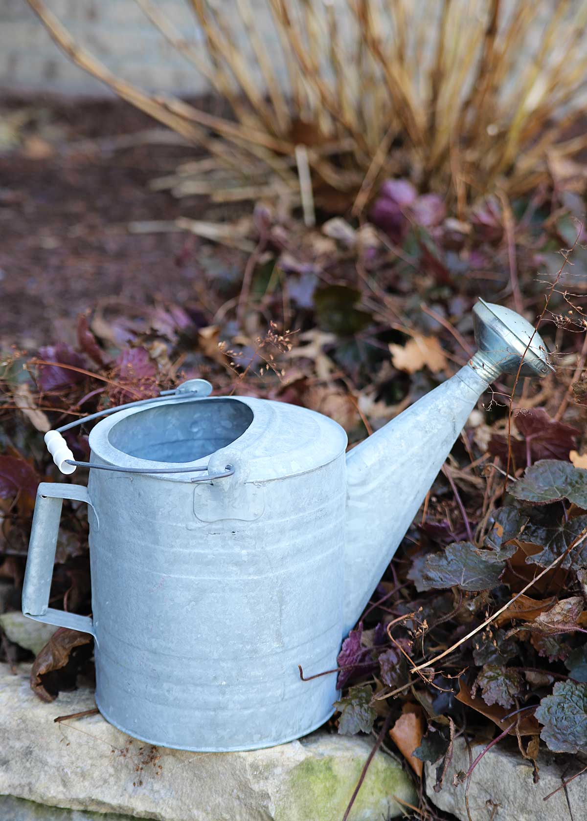 repurposing galvanized watering can 