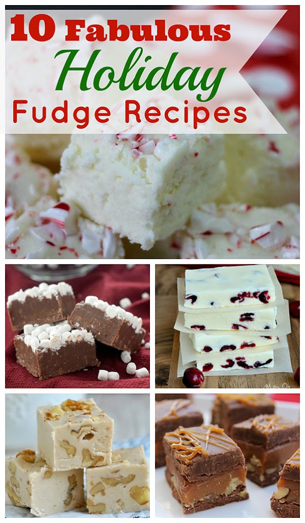 Top 10 Christmas fudge recipes to make for the holidays. And they are all based on traditional Christmas foods! Peppermint Fudge, Snickerdoodle Fudge, Gingerbread Fudge, etc.