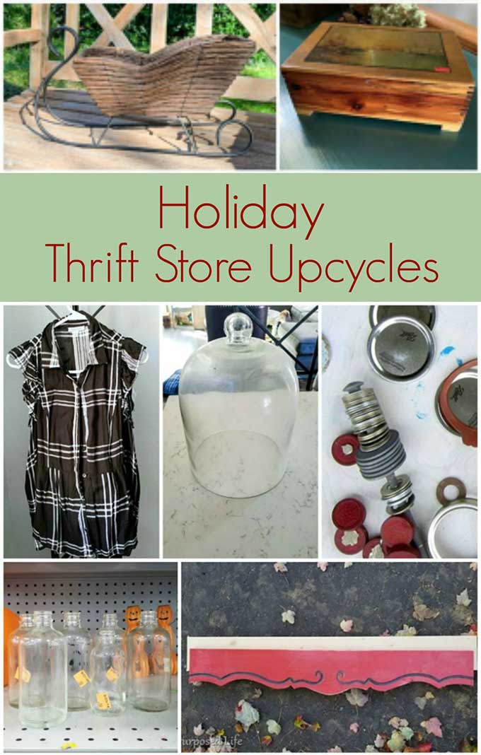 thrift store upcycles for Christmas