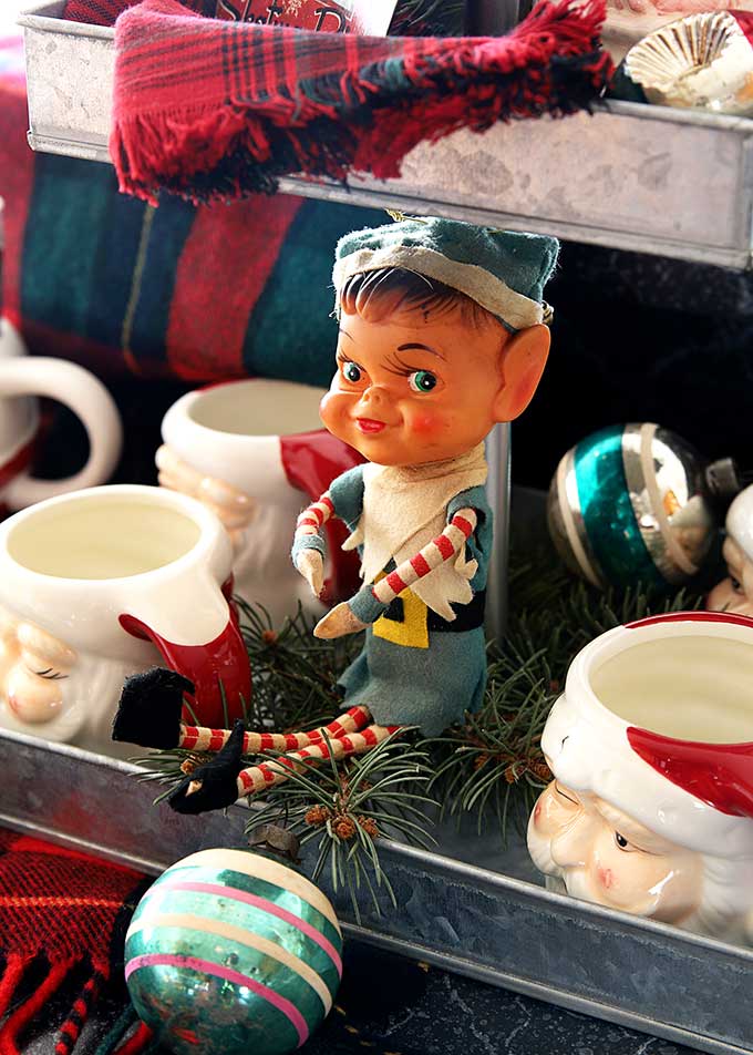 Vintage creepy Christmas elf