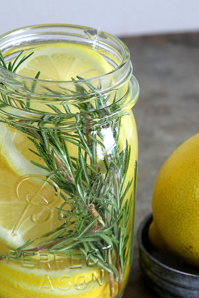 Lemon and rosemary DIY natural home scent