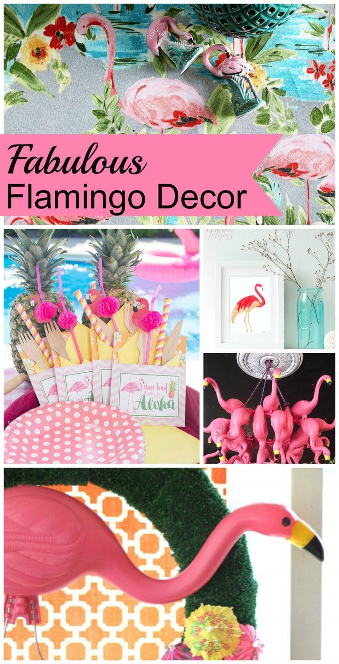 Pink flamingo decor and DIY project ideas for slightly kitschy, always fun, home decor ideas. Pink flamingo decor is HOT for summer patio decor also!