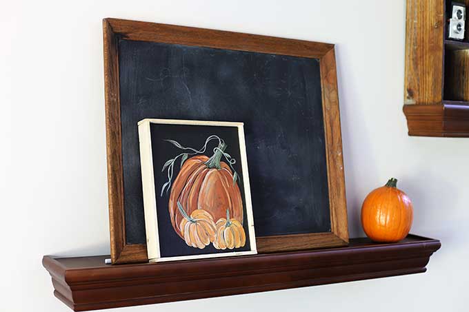 Hand-painted pumpkin artwork
