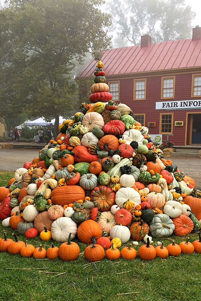 Pumpkin tower at the Country Living Fair.