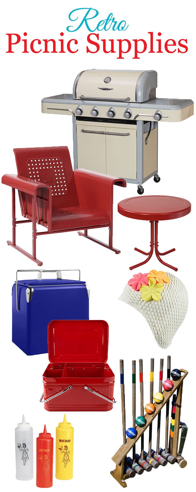 Go RETRO for your 4th Of July barbecue with some big and bold nostalgic picnic supplies.