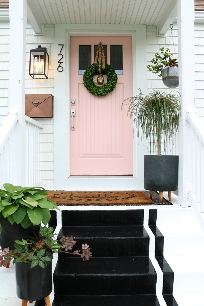 Sherwin Williams Coral Perfection paint - favorite front door paint colors