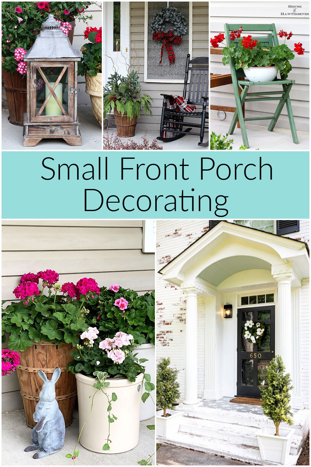 Best ideas for decorating small front porches.
