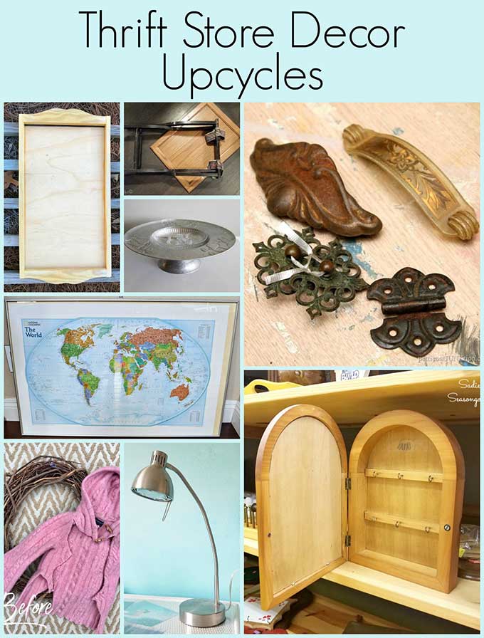 Creative upcycling ideas for thrift store decor #thrift #upcycling #upcycled #repurposed 