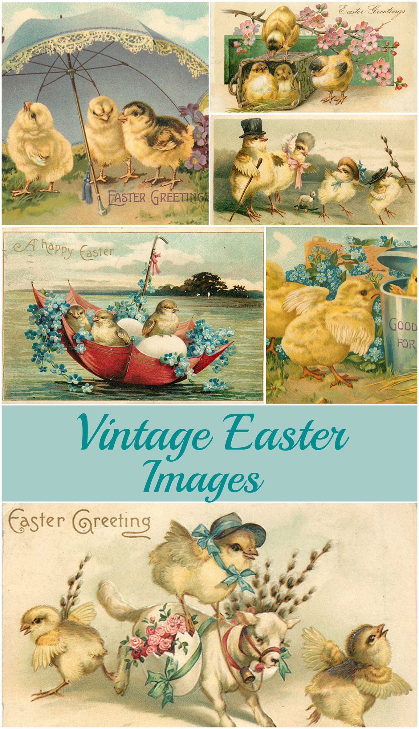 Free vintage Easter images, including ideas on how to use these printable graphics in your spring home decor and craft projects.