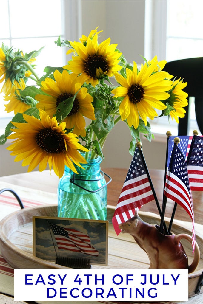 Vintage? Eclectic? Farmhouse? Whatever you call it, it makes for some fun and unexpected patriotic Fourth of July decor.