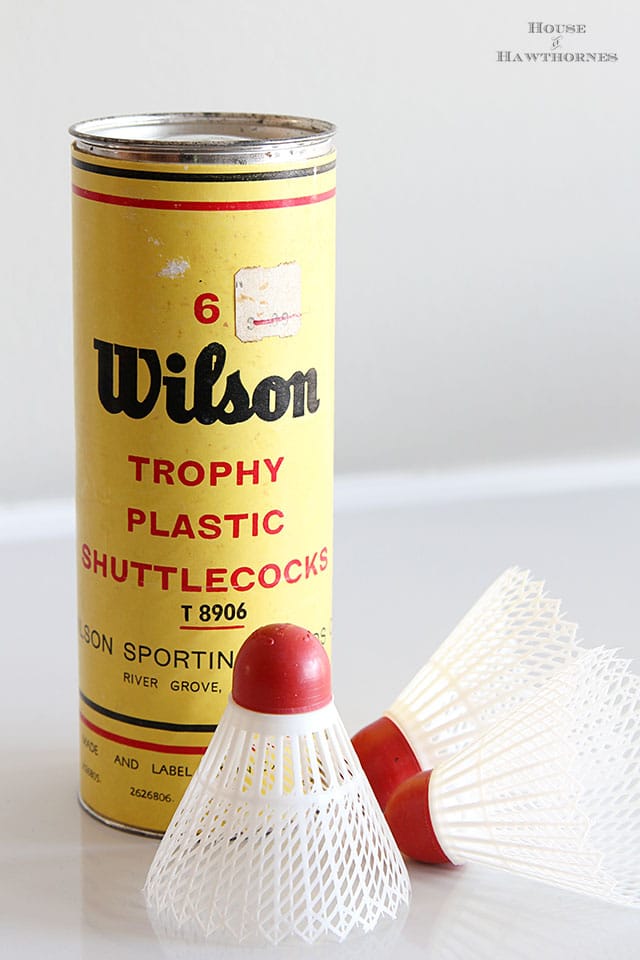 Vintage Wilson plastic shuttlecocks found at an estate sale